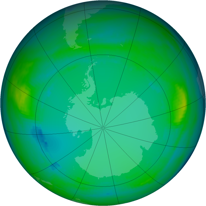 Ozone Map 1986-07-19